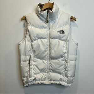 Vintage 2006 The North Face White Nuptse 550 Puffer Down Vest